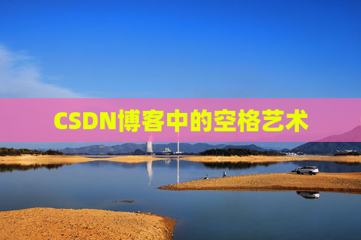 CSDN博客中的空格艺术